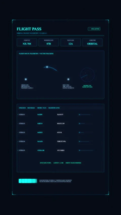 Futuristic HUD interface animation with data analytics, strategy, technology Stock Footage 347569066