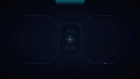 Futuristic hud interface animation with glowing digital target and data sca.. 库存影片 344861496