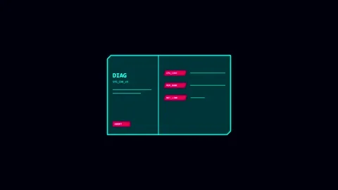 Futuristic HUD interface animation loading data in 4K Vídeo Stock 346713087