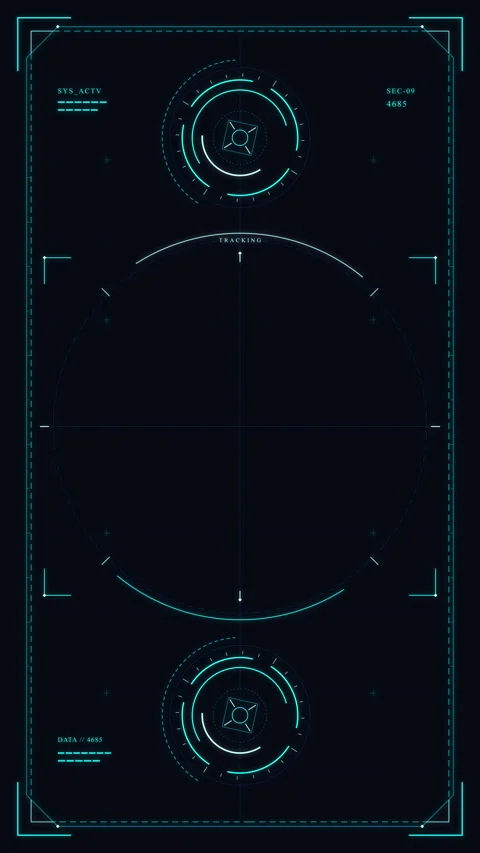Futuristic hud interface animation loop with sci fi display elements Stock Footage 347568821