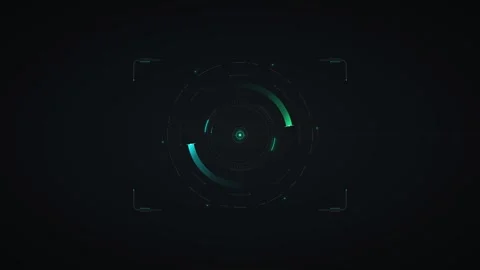 Futuristic hud interface animation with rotating digital scan circles and d.. Stock Footage 344855590