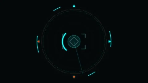 Futuristic HUD Interface Animation Sequence Stock Footage 341806465