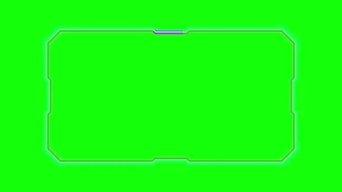Futuristic hud interface border overlay, sci-fi digital frame with glowing ne Stock Footage 344856194