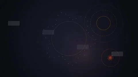 Futuristic HUD Interface with Circular Graphs and Data Visualization Stock Footage 347560019
