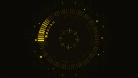 Futuristic HUD Interface with Circular Progress Bar and Data Display - Tech.. Stock Footage 346659978