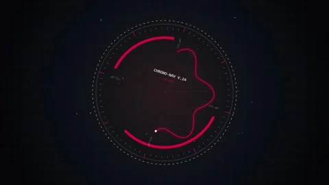 Futuristic HUD Interface with Circular Progress Bar and Grid Background Stock Footage 348571738