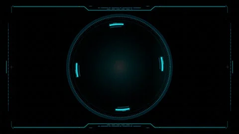 Futuristic hud interface circular scanner animation with digital data overl.. Stock Footage 337564986