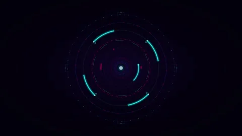 Futuristic hud interface circular scanning animation with glowing neon data.. Stock Footage 337561063