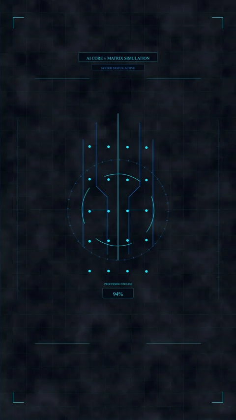 Futuristic hud interface with circular scanning data display element Stock Footage 348337382