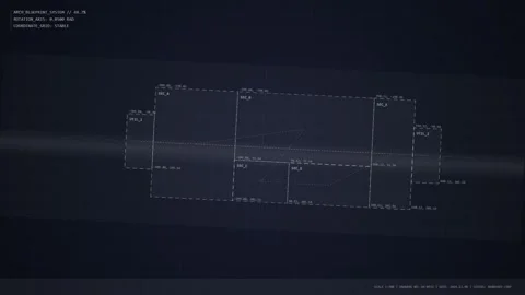 Futuristic HUD Interface with Data Analytics and Graphs on Dark Background Stock Footage 348412210