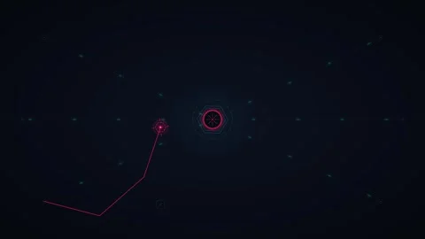 Futuristic hud interface with data tracking nodes and digital network conne.. Stock Footage 344861439