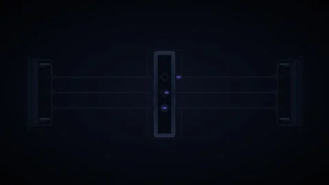 Futuristic hud interface data transfer animation with pulsing digital conne.. Video stock 344861480