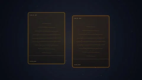 Futuristic HUD Interface with Data Visualization and Futuristic UI Elements Stock Footage 348413737