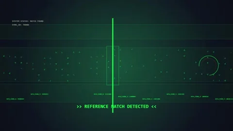 Futuristic HUD Interface with Data Visualization and Glowing Elements Stock Footage 348424079