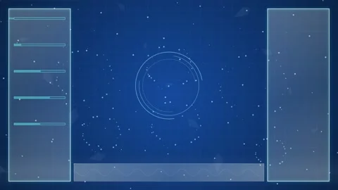 Futuristic HUD Interface with Digital Data and Blue Glow | Tech Background Stock Footage 346660194