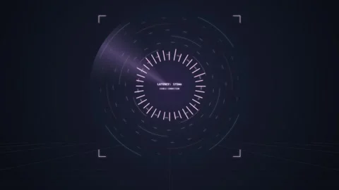 Futuristic HUD Interface with Digital Data and Blue Light Effects - Tech Ba.. Stock Footage 348421056