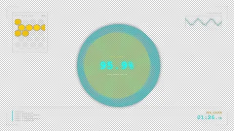 Futuristic HUD interface displaying a Bio Link loading Vídeos de archivo 334963911