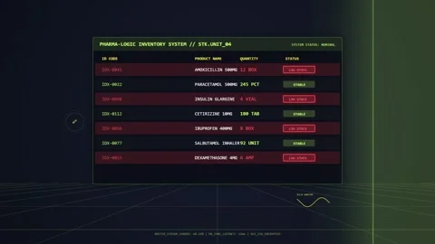 Futuristic HUD Interface Displaying Data and Analytics in a Dark Room Stock Footage 348412858