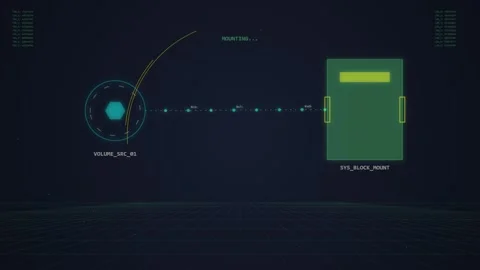 Futuristic HUD Interface Displaying Data Flow and Network Connections Stock Footage 348792525