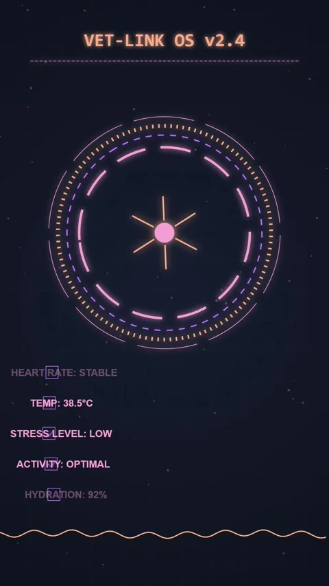 Futuristic HUD Interface Displaying Vital Signs and Activity Data Stock Footage 348815048