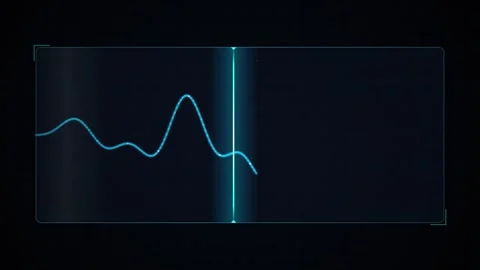 Futuristic HUD Interface Element with Grid Background - Dark Blue Technolog.. Stock Footage 347562838