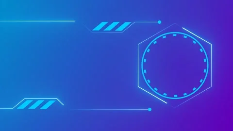 Futuristic HUD Interface Element with Hexagon Video stock 317001710