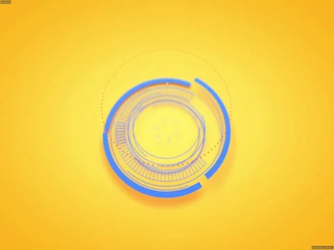 Futuristic HUD Interface Element, UI. Depth Of Field. Data Science Look, 3D Rend Stock Footage 83672145