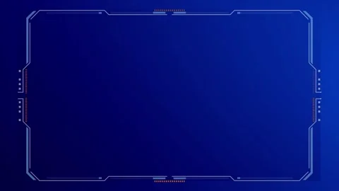 Futuristic HUD interface featuring interference signal effects, digital glitches Stock Footage 340156036