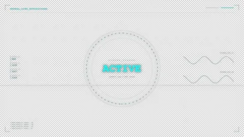 Futuristic HUD interface featuring a Neural Link Established status Vídeos de archivo 334963795