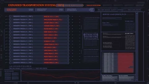 Futuristic HUD interface Stock Footage 152394783