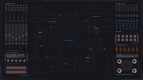 Futuristic HUD interface Stock Footage 152395160