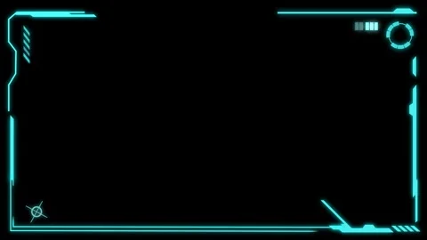 Futuristic HUD Interface Frame Overlay Stock Footage 338307661