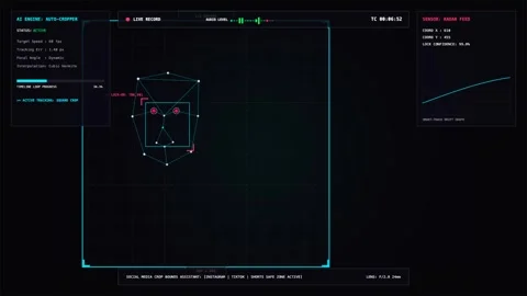 Futuristic Hud Interface with Geometric Shapes and Data Analysis 스톡 동영상 341919360