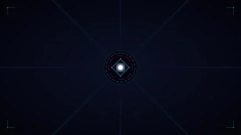 Futuristic hud interface with glowing digital core and scanning data overla.. Stock Footage 337561234