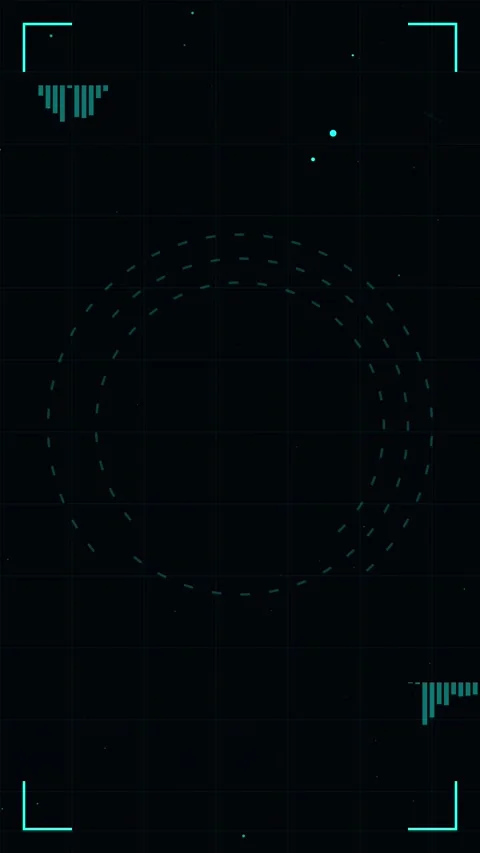 Futuristic HUD Interface with Glowing Digital Particle Sphere Stock Footage 346203666