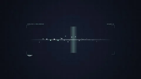 Futuristic HUD Interface with Glowing Particles and Data Streams Stock Footage 348422363