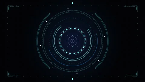 Futuristic hud interface hologram circle tech animation loop Stock Footage 347569831