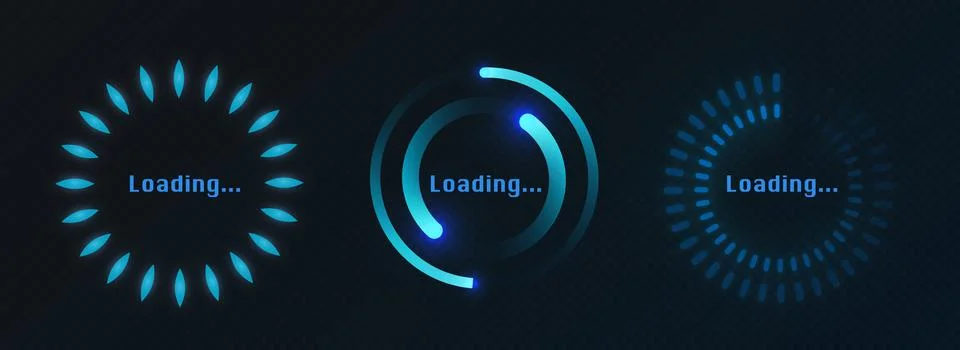 Futuristic HUD interface with loading progress イラスト素材
