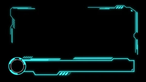 Futuristic HUD Interface Lower Third Stock Footage 338201889