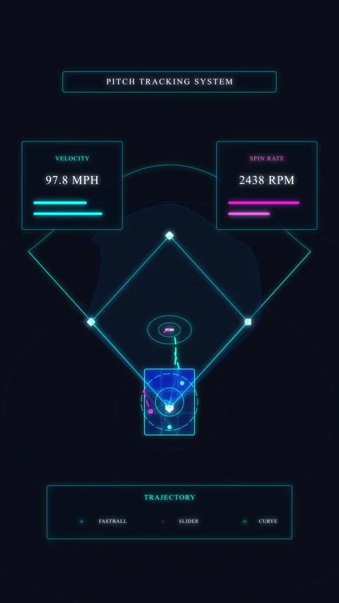 Futuristic HUD interface motion graphic showing radar data animation Stock Footage 346541583