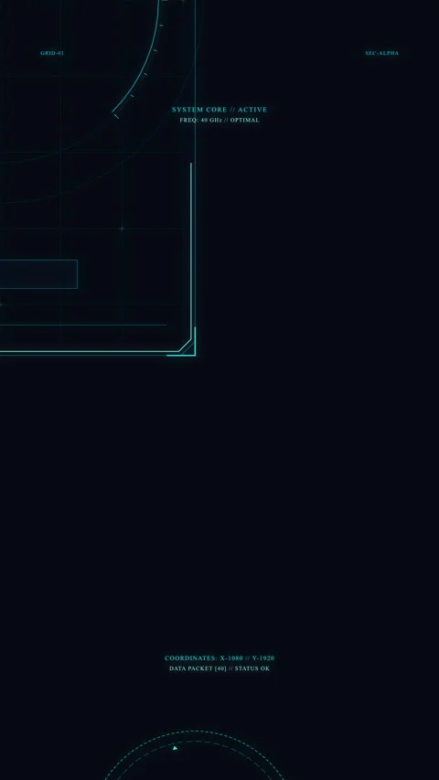 Futuristic HUD interface motion graphic with digital elements Stock Footage 347570834