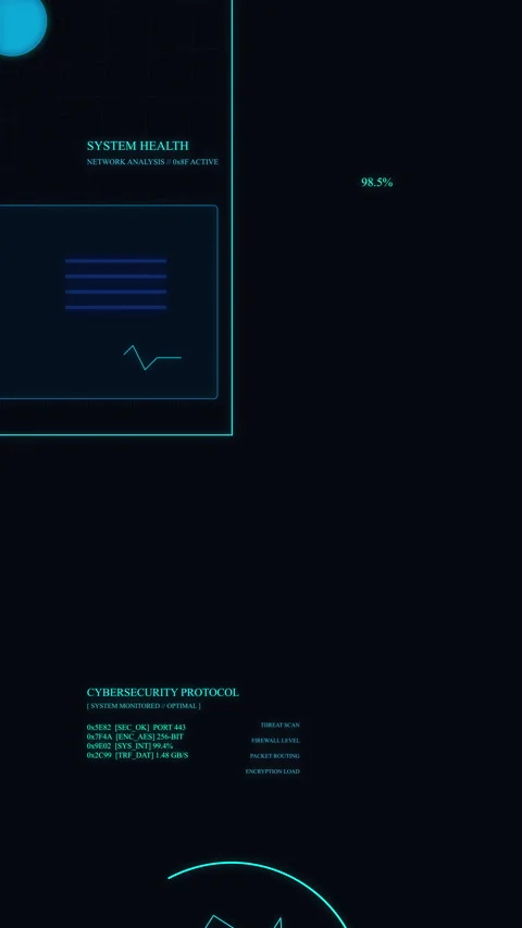 Futuristic hud interface motion graphic with digital technology data Stock Footage 347571684