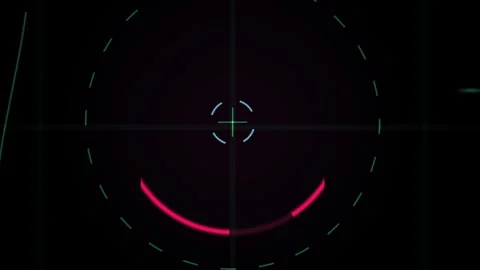 Futuristic HUD Interface with Neon Glow and Digital Grid Overlay. Stock Footage 334521952