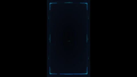 Futuristic hud interface overlay with digital scanning frame and cyberpunk te Stock Footage 337561029