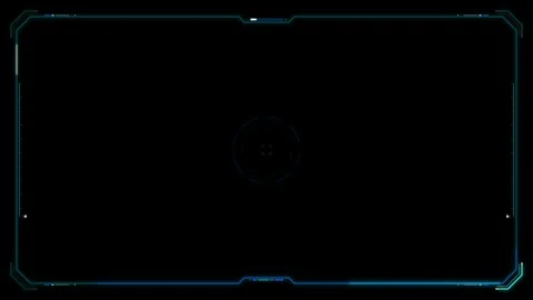 Futuristic hud interface overlay with digital target scope and tech data fr.. Video stock 337561090