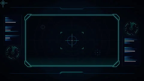 Futuristic hud interface overlay with digital target scanner and data analy.. Stock Footage 337561091