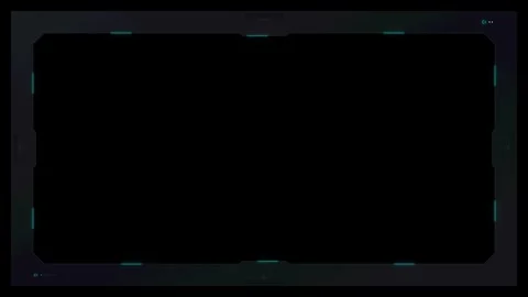 Futuristic hud interface overlay with digital scanning frame and cyberpunk Stock Footage 344858122