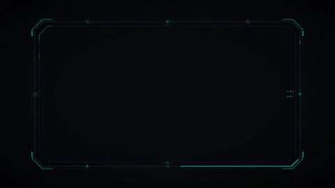 Futuristic hud interface overlay, digital tech frame with scanning motion Stock Footage 348284133