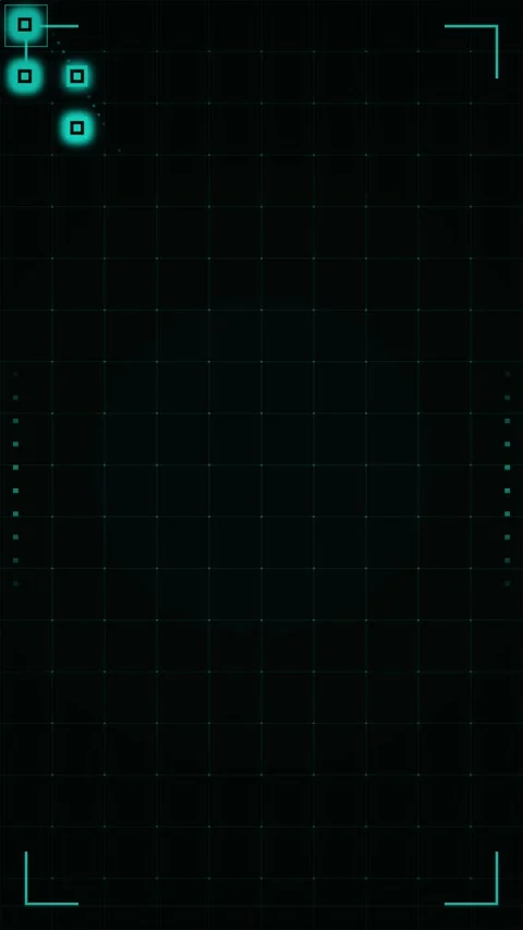 Futuristic HUD Interface Overlay with Glowing Teal Grid and Digital Elements Stock Footage 346203010