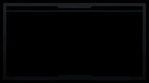 Futuristic hud interface overlay with scanning laser line for sci-fi motion 스톡 동영상 344858082